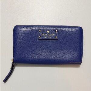 Kate Spade Royal Blue Zip Wallet